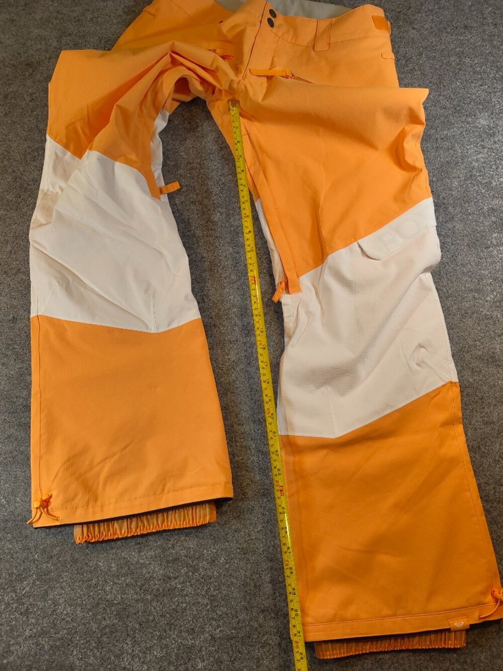 ROXY Chloe Kim DryFlight Snow Pants Women’s M Orange/White - Picture 8 of 8